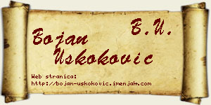 Bojan Uskoković vizit kartica